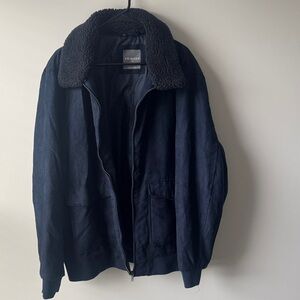 Primark Men's Dark Blue Bomber Jacket